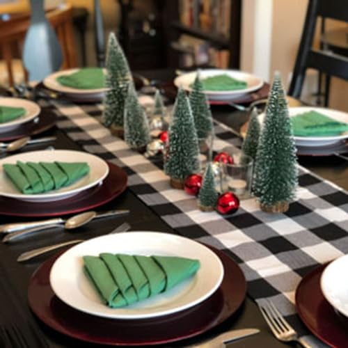 Mini Christmas Trees with Snow and Wooden Base X38549