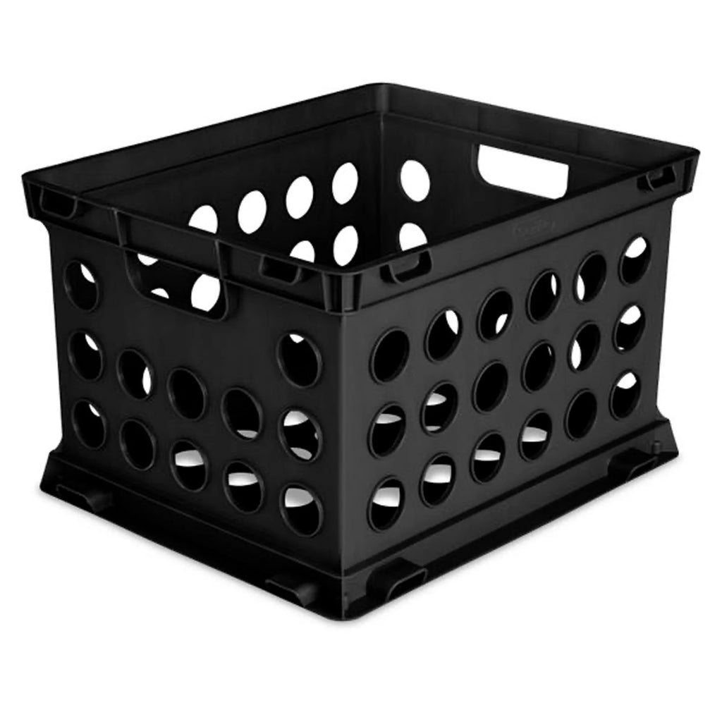 Stackable Storage Crate Organizer Bins with Handles, 6 Pack W792594