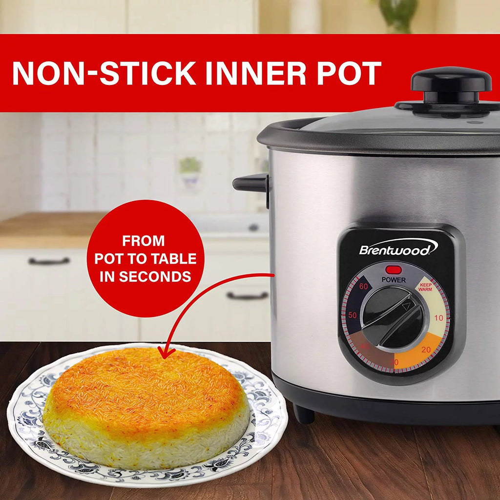 Stainless Steel Persian Rice Cooker 16 Cups 500 Watts G233