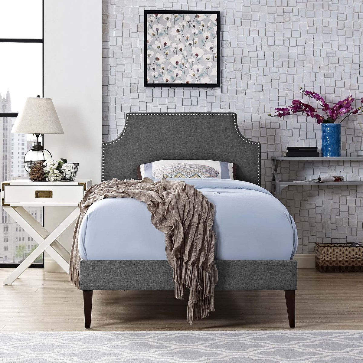 Twin Size Platform Bed Frame F8337