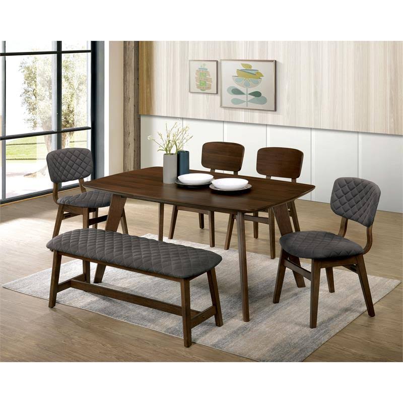 Mid-Century Side Chair Set of 2 in Walnut W614