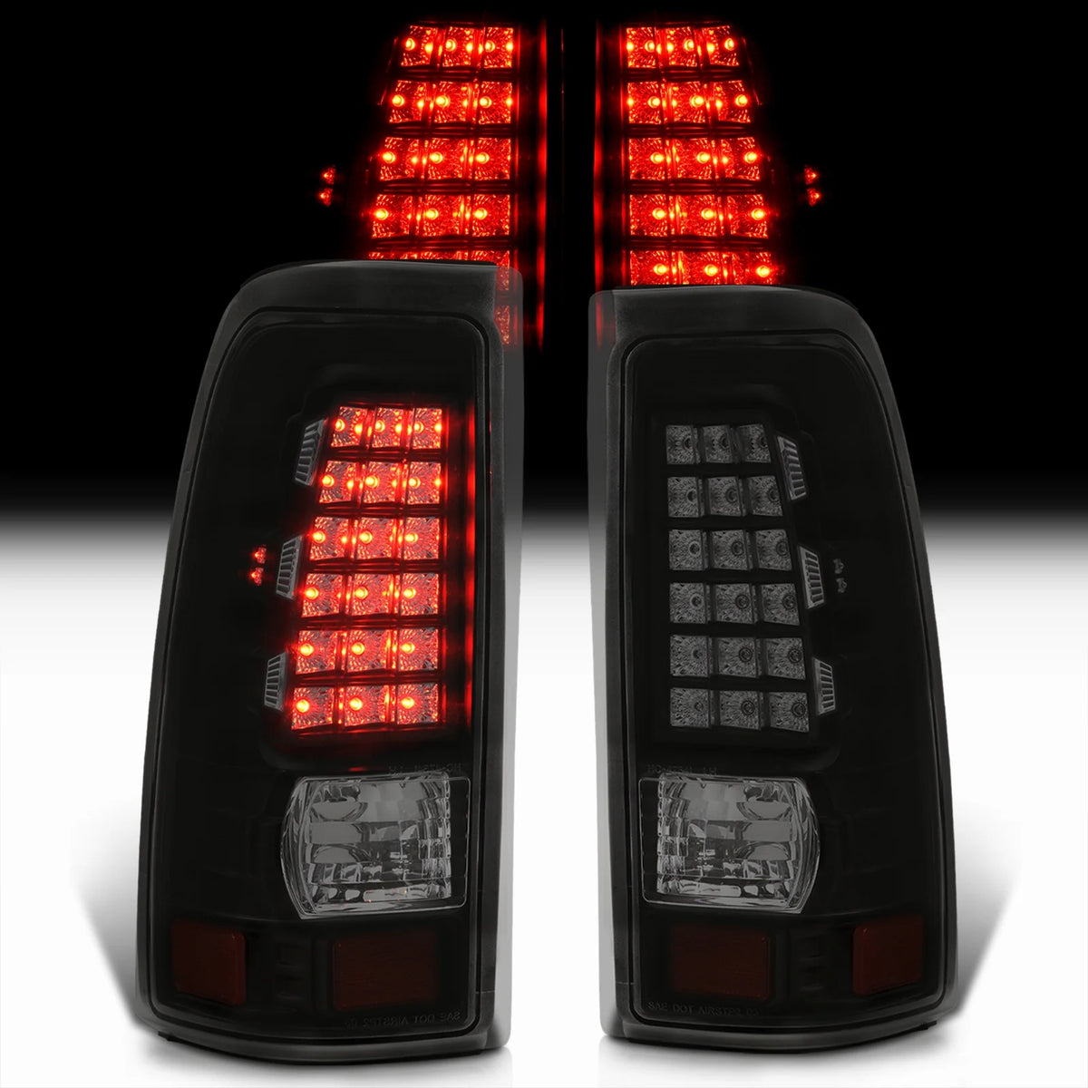 Smoked Lens Black Housing LED Tail Lights Pair F271785