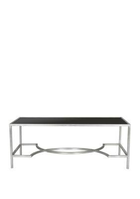 Silver/Black Glass Coffee Table D190
