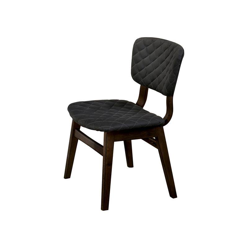 Mid-Century Side Chair Set of 2 in Walnut W614