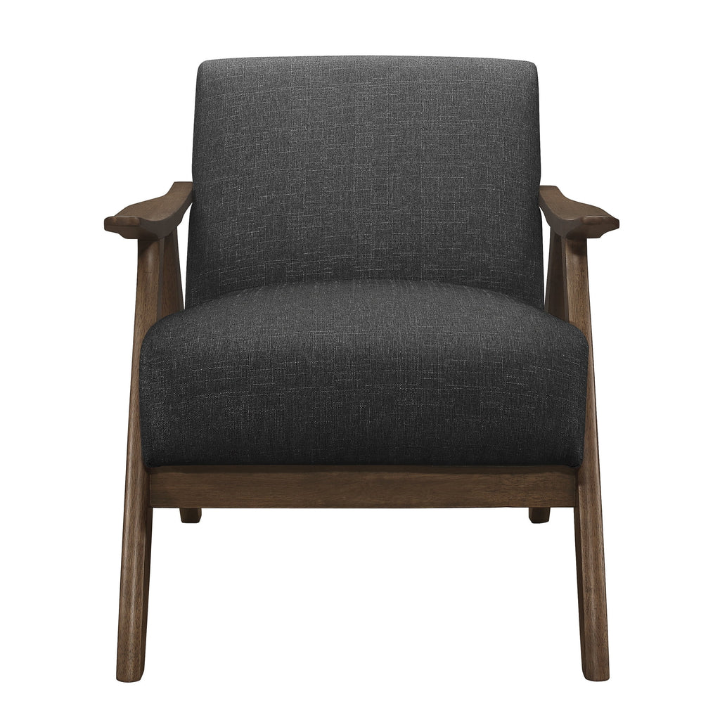 Dark Gray Fabric Upholstered Accent Chair R175