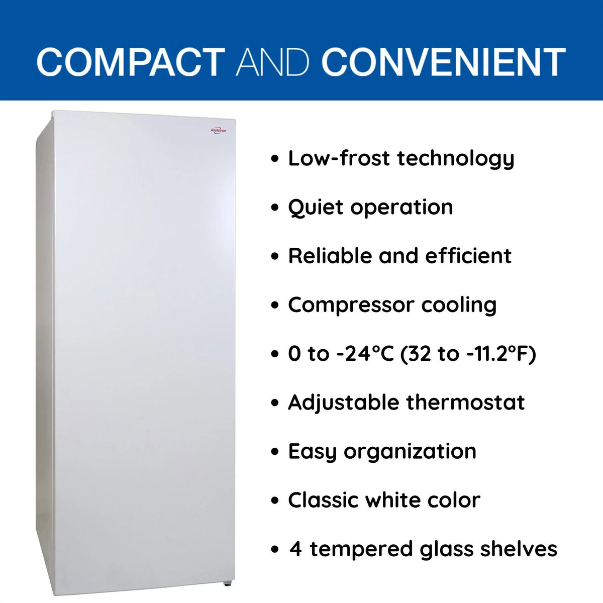 White 7.0 cu ft Upright Freezer F4192