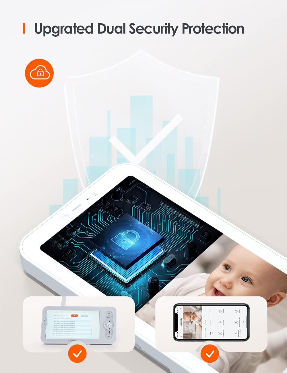 Video Baby Monitor with 1080P Camera, Night Vision, Two-Way Audio N2703