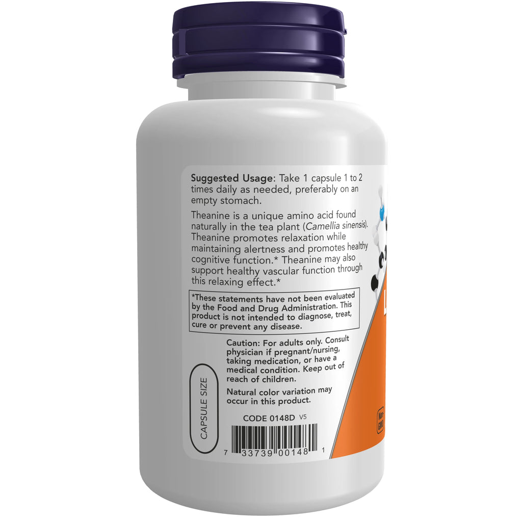 L-Theanine 200 mg with Inositol, 120 Veg Capsules H824598