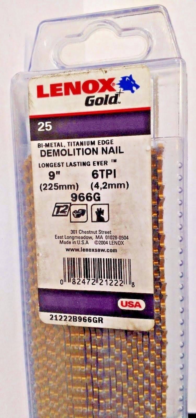 9x22 6 TPI Demolition Reciprocating Saw Blade 25 Pack Y686