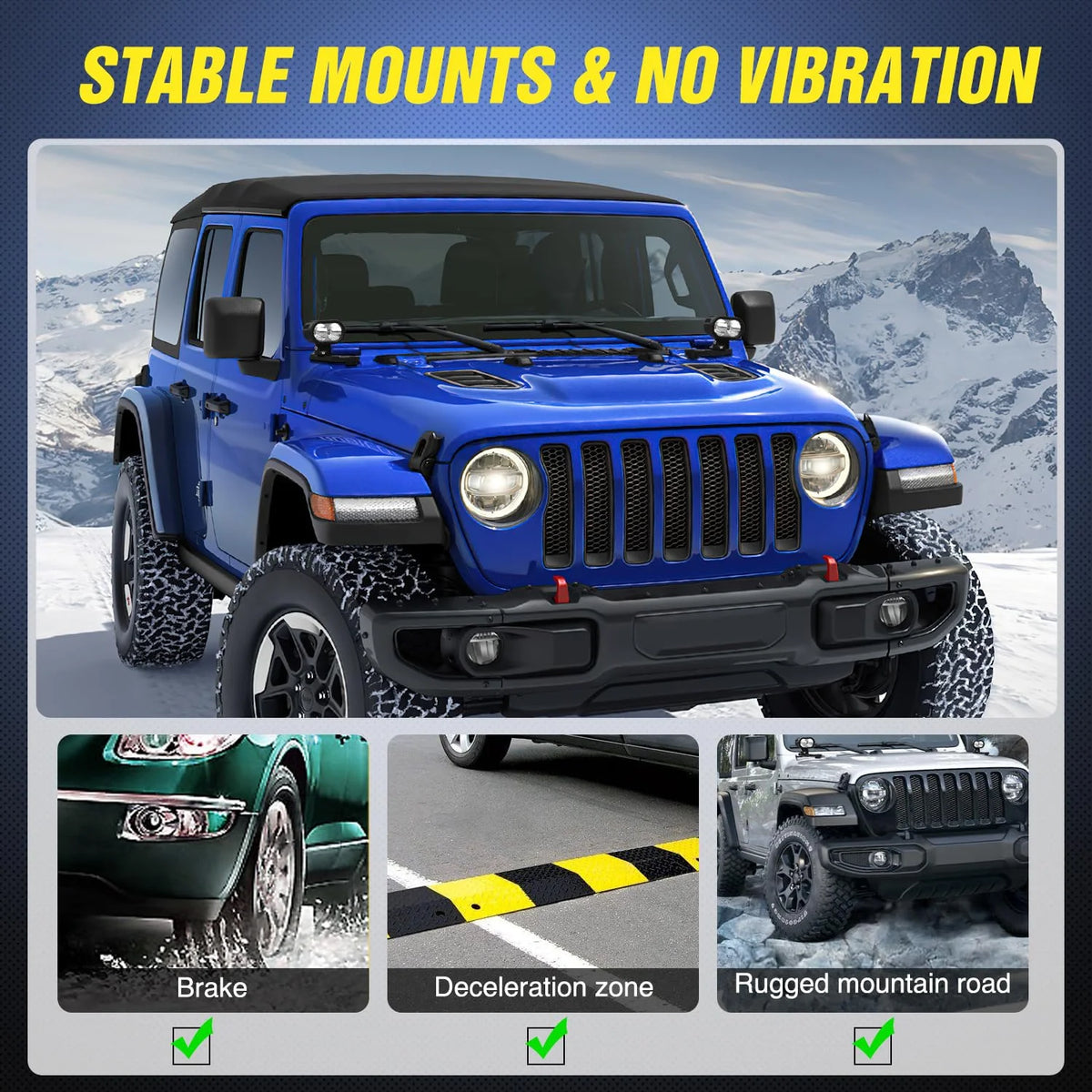 Hood Cowl Mount Brackets for Offroad LED Pod Light Work Lights D531382