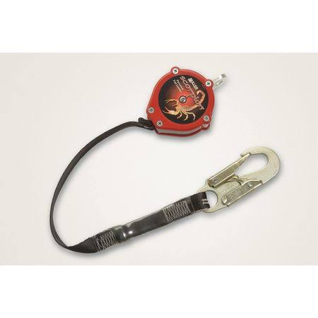 Red Personal Fall Limiter with Carabiner and Swivel Shackle V8002