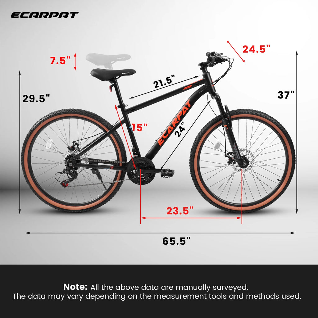 21-Speed Carbon Steel Mountain Bike 24 Inch Wheels D985108