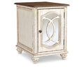 Chairside End Table White/Brown N125