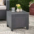 Dark Gray Wicker Side Table M732