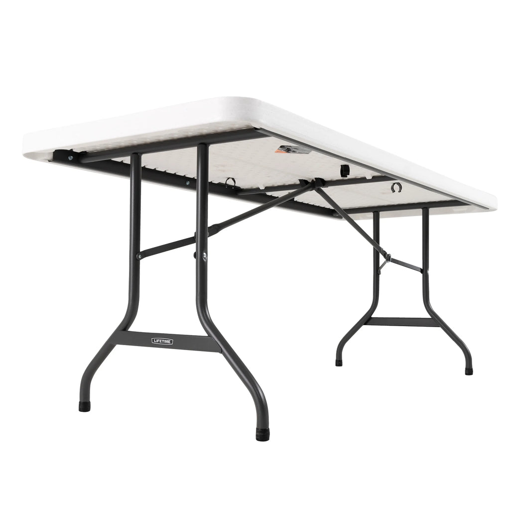 White 6 ft. Rectangle Folding Table Set of 4 P6693