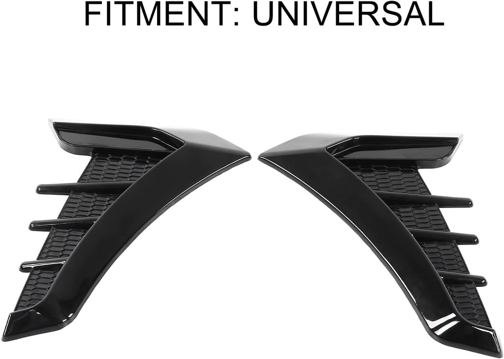 2pcs Gloss Black Car Hood Vent Scoop Kit G67107