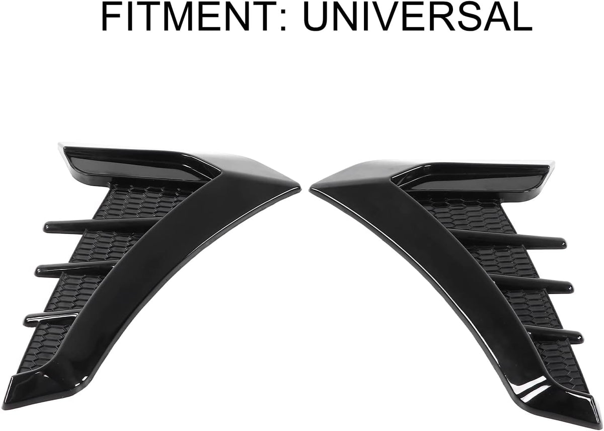 2pcs Gloss Black Car Hood Vent Scoop Kit G67107