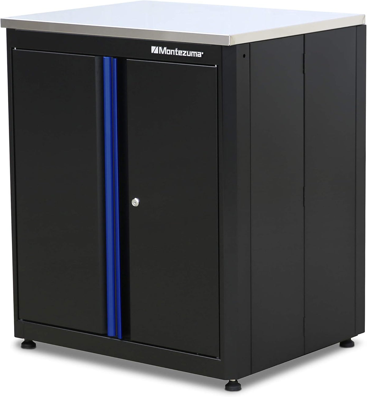 30.5 x 12 Locking 2 Door Wall Cabinet with Black Powder Coat Finish T2858