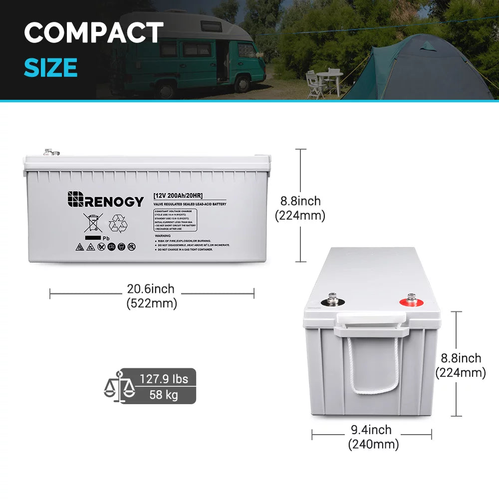 12 Volt 200Ah Deep Cycle AGM Battery Z324245