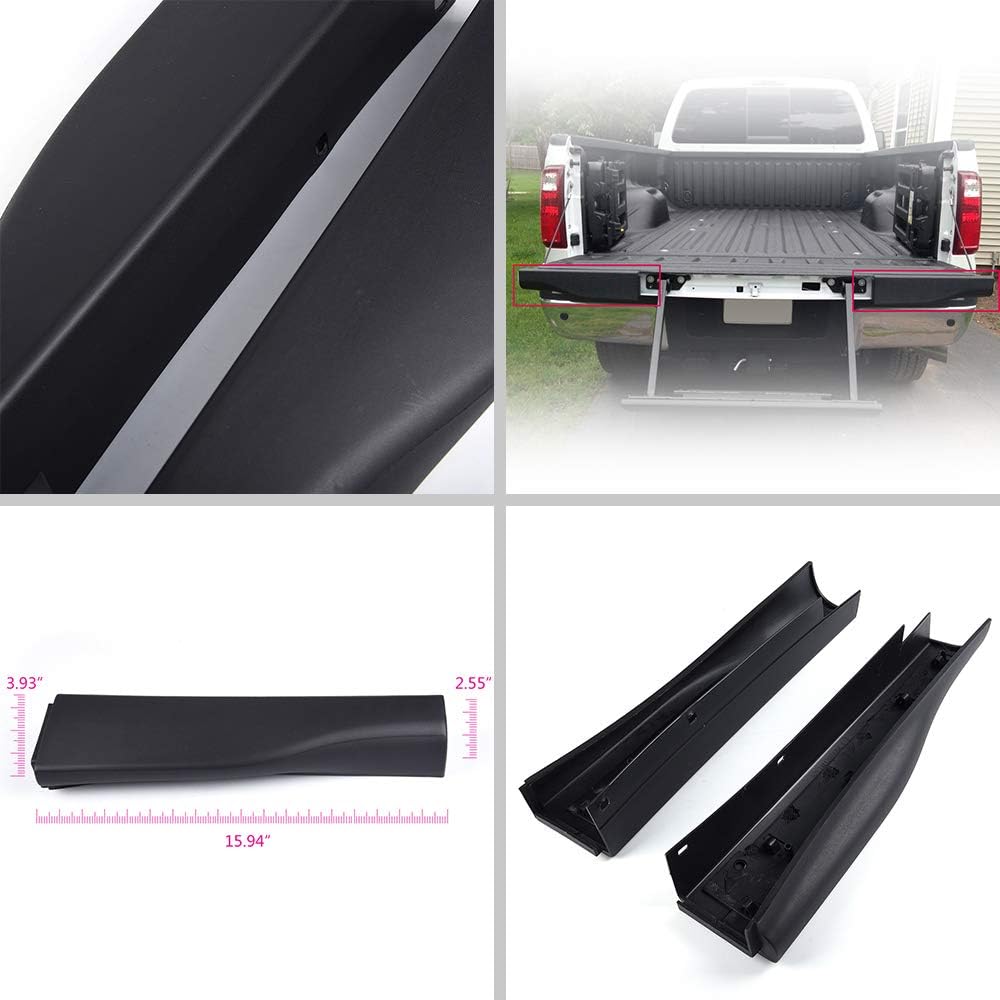 Black Tailgate Protector Molding Trim Caps O194147