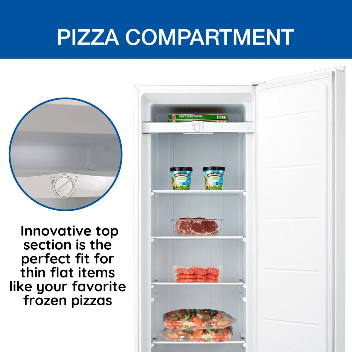 White 7.0 cu ft Upright Freezer F4192