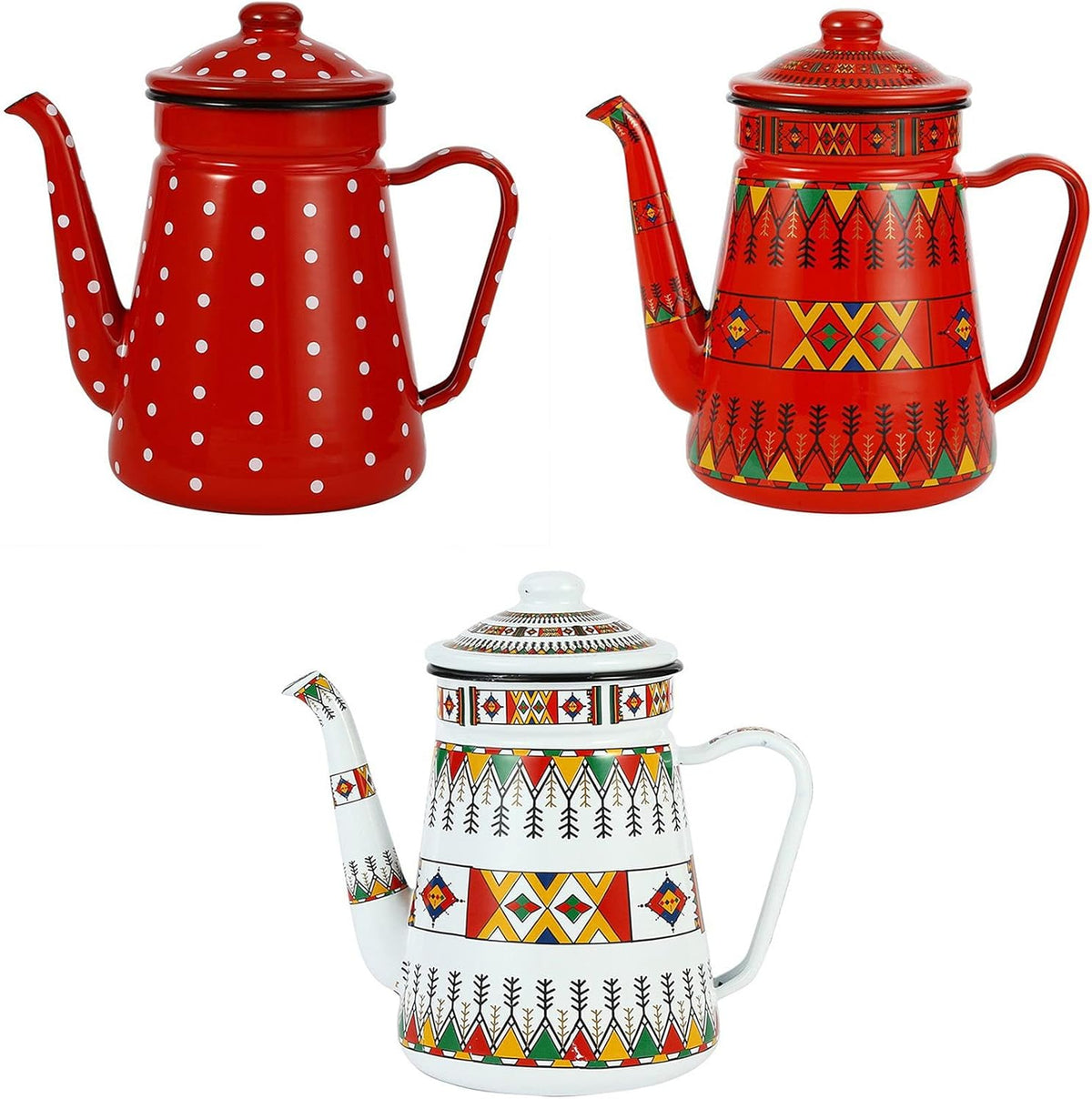 1.2L Enamel Coffee Pot Kettle P928552