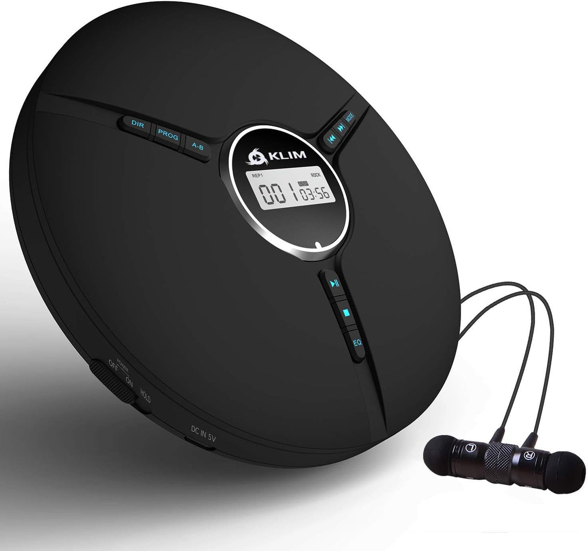 Portable CD Player with Built-in Battery, Black, Pack of 2 K42233