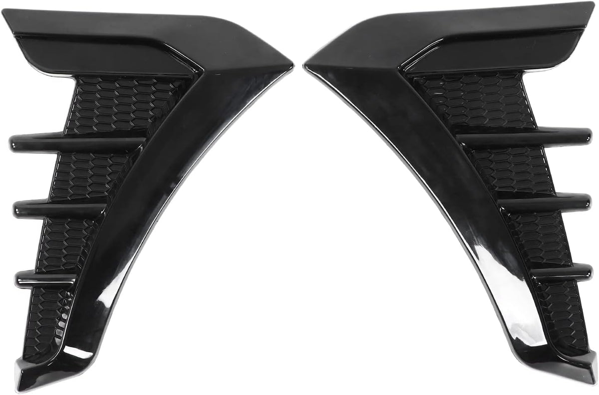 2pcs Gloss Black Car Hood Vent Scoop Kit G67107