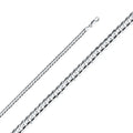 14K White Gold Cuban Chain H1351