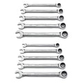 10 Pc Combination Ratcheting Wrench Set R537