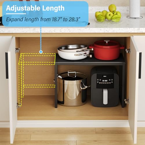 Expandable 2 Tier Heavy Duty Metal Storage Shelves D468