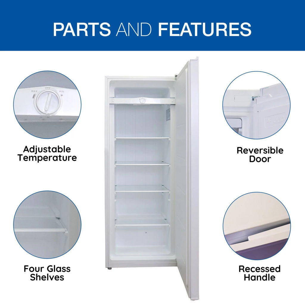 White 7.0 cu ft Upright Freezer F4192