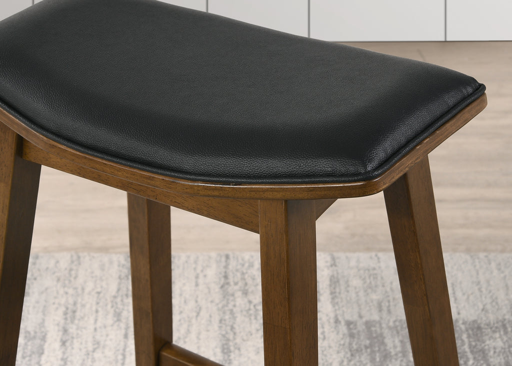 Set of 2 Faux Leather Upholstered Barstools V6379