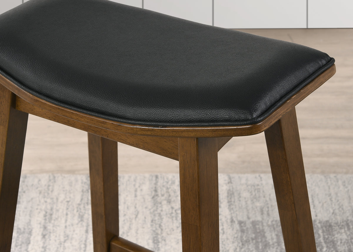 Set of 2 Faux Leather Upholstered Barstools V6379