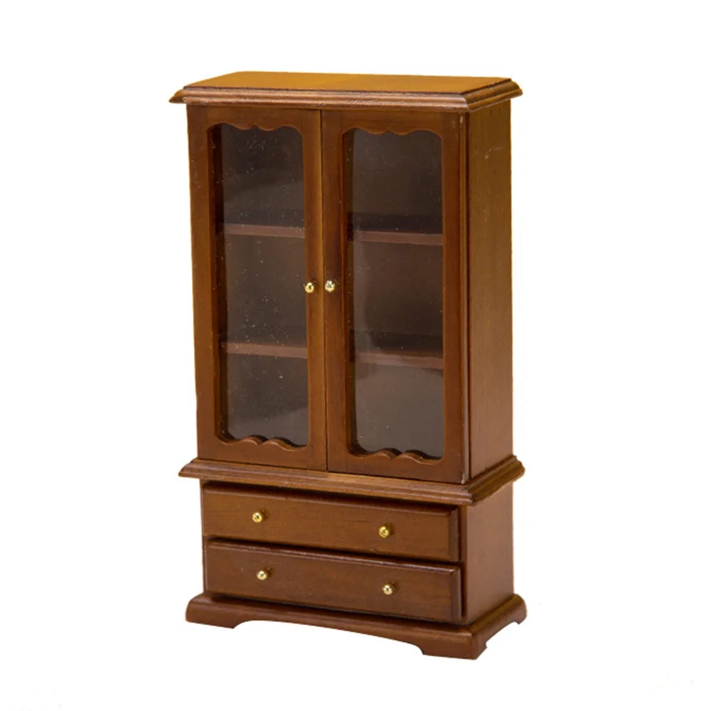1/12 Miniature Kitchen Cabinet Cupboards with Drawer Dollhouse Furniture Toy S37655