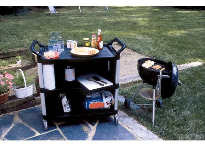 Black 3-Shelf Utility Cart H671