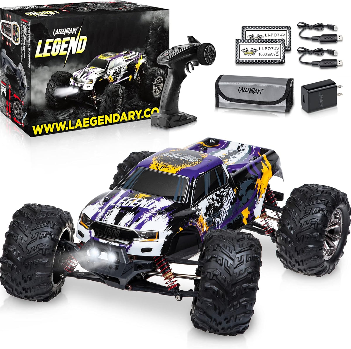 Purple Yellow 4x4 Off Road Waterproof RC Car F102