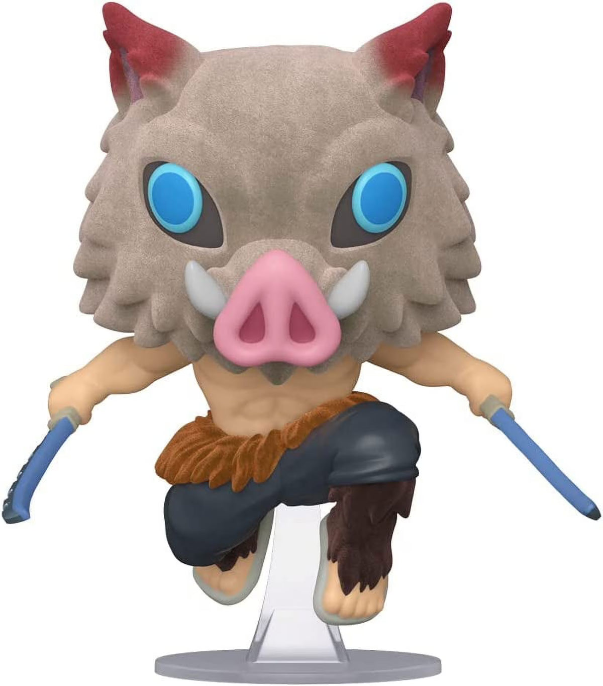 Flocked Funko Pop Demon Slayer Inosuke Hashibira D752