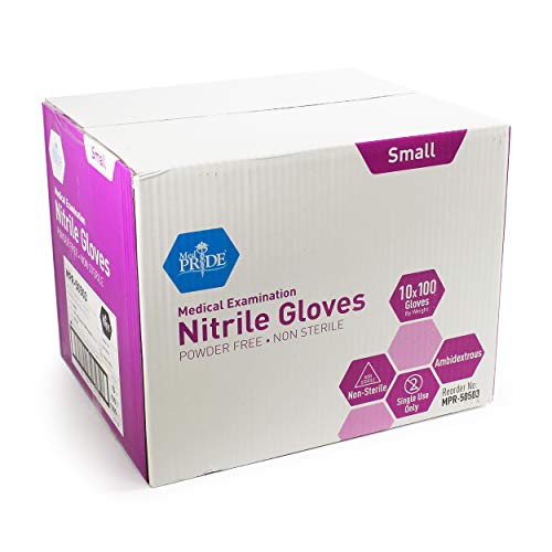 Powder-Free Nitrile Exam Gloves, Iris Blue, Medium, Box/100 A726