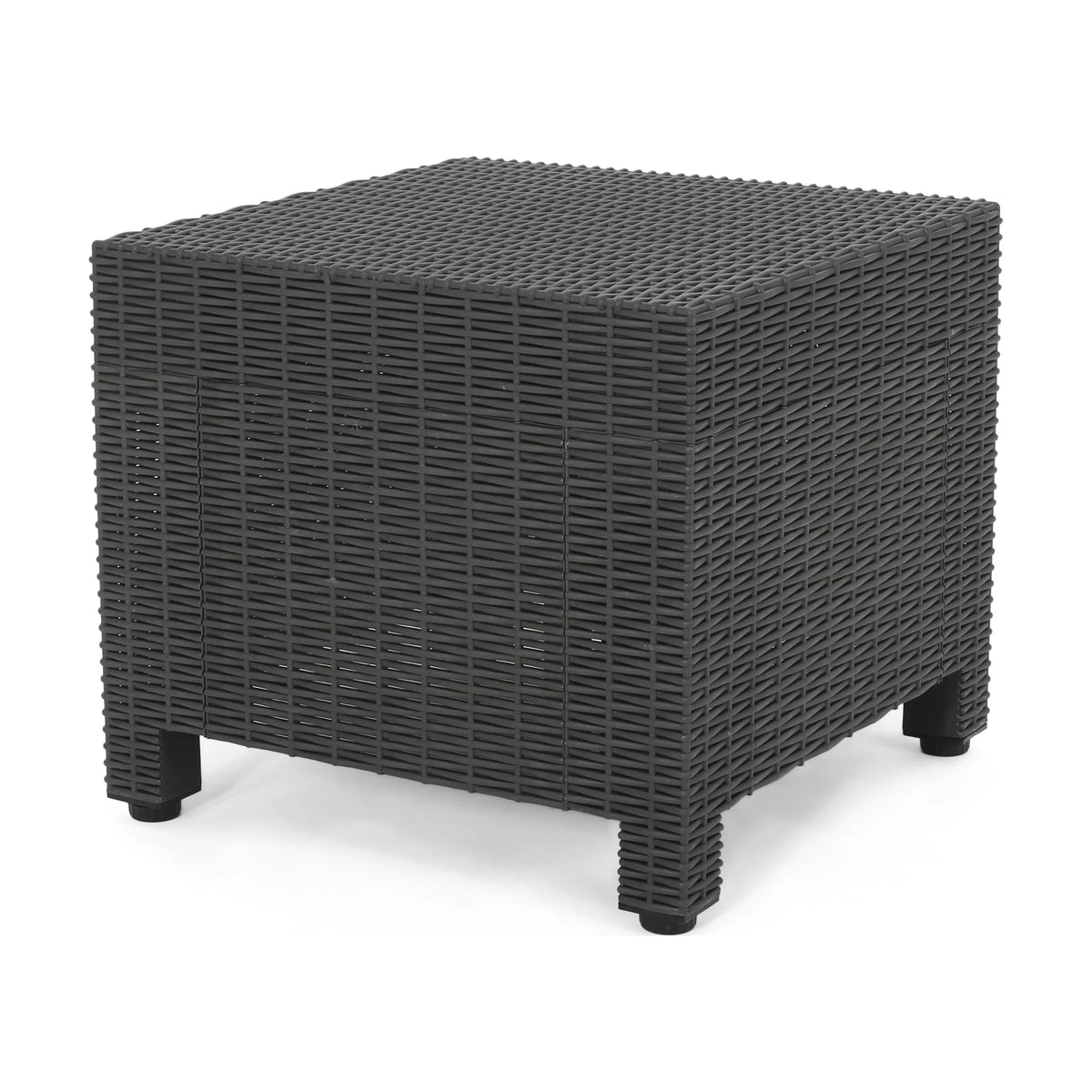 Dark Gray Wicker Side Table M732