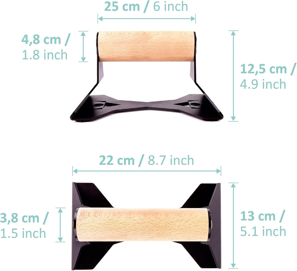 Wooden Push Up Bars with Steel Handles F514026