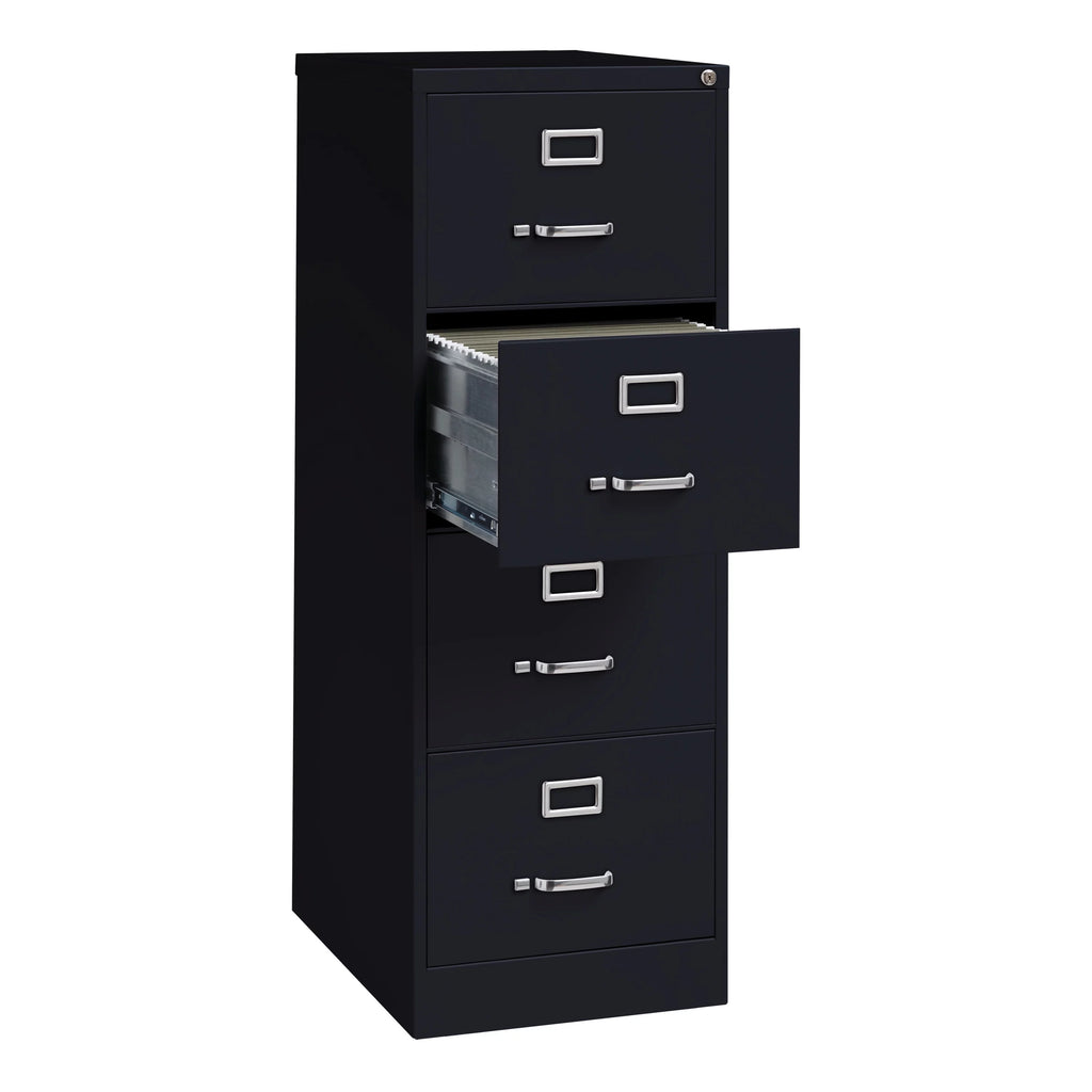 18" W 4 Drawer Black File Cabinet H415901