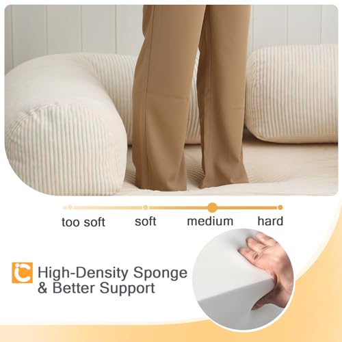 Beige Queen Folding Sofa Bed D9056