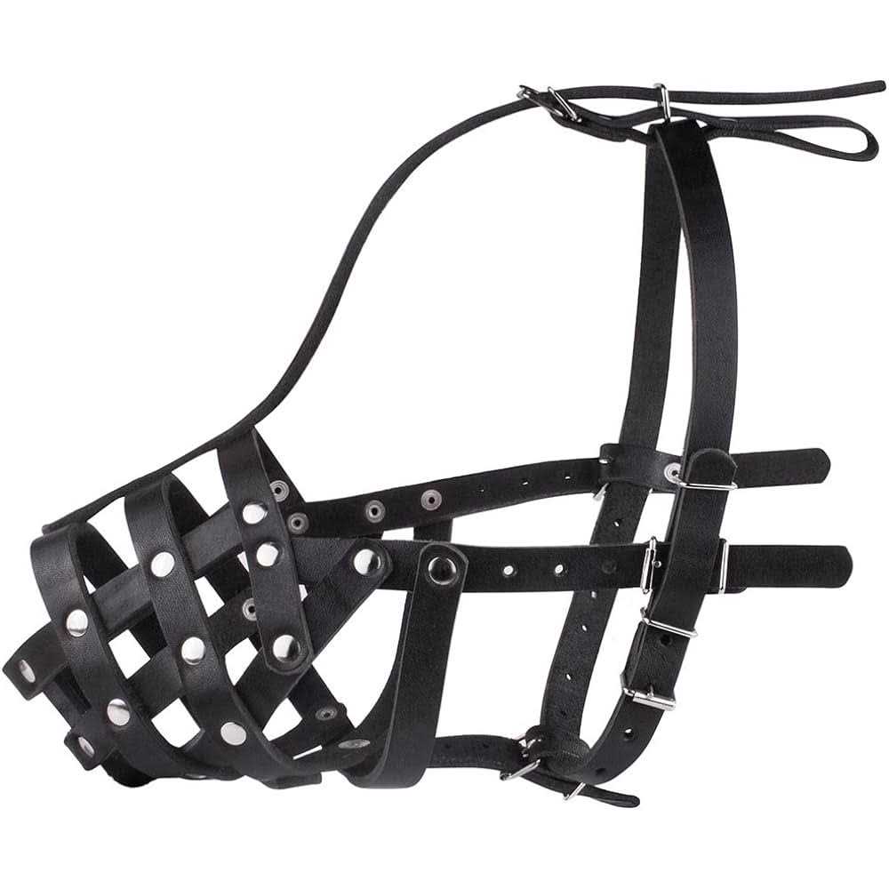 Dog Muzzle Leather Medium Large Breeds G7010