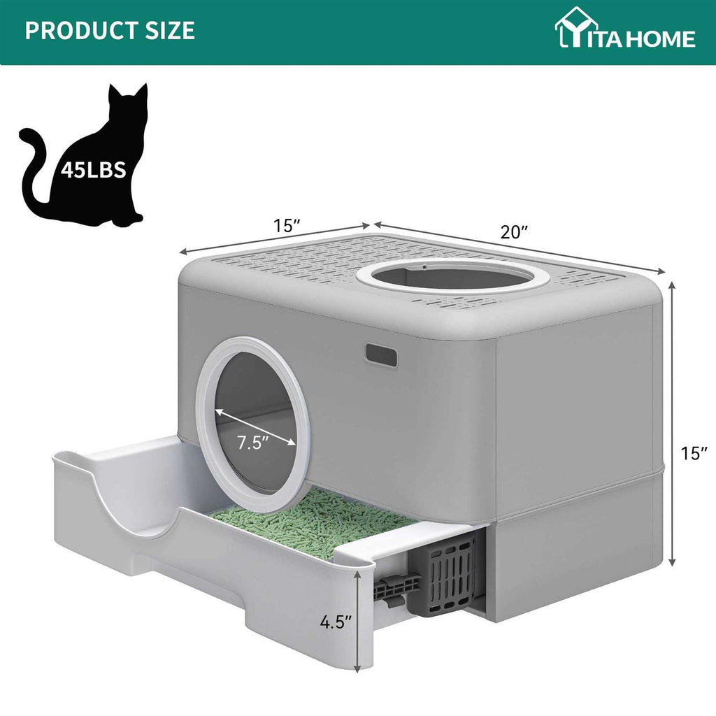 Enclosed Cat Litter Box with Lid X4568
