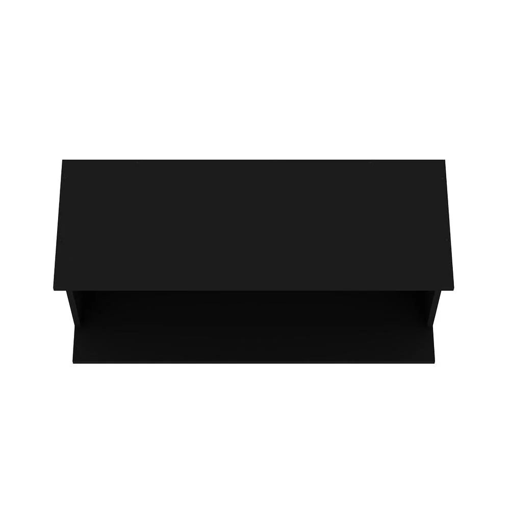 Black Floating Closet with Shelf and Rod Y182850