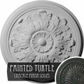 12 3/4 inch x 7/8 inch Ceiling Medallion, Hand-Painted Crackle W78598