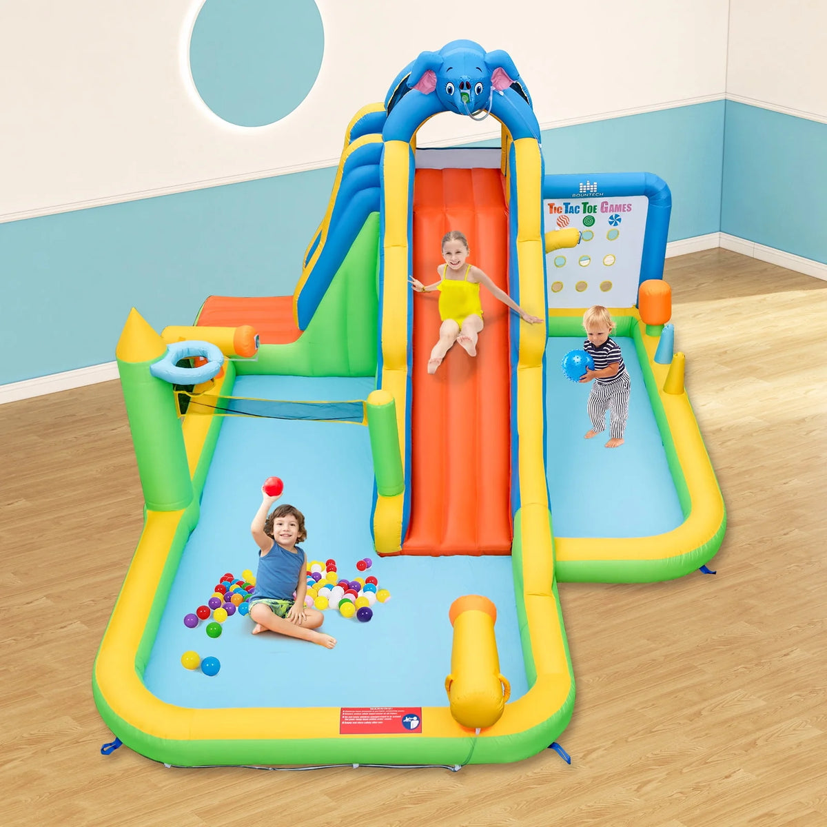Inflatable Water Slide with Splash Pool Climbing Wall N844