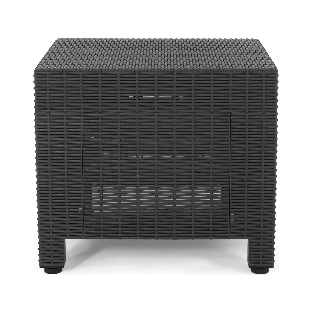 Dark Gray Wicker Side Table M732