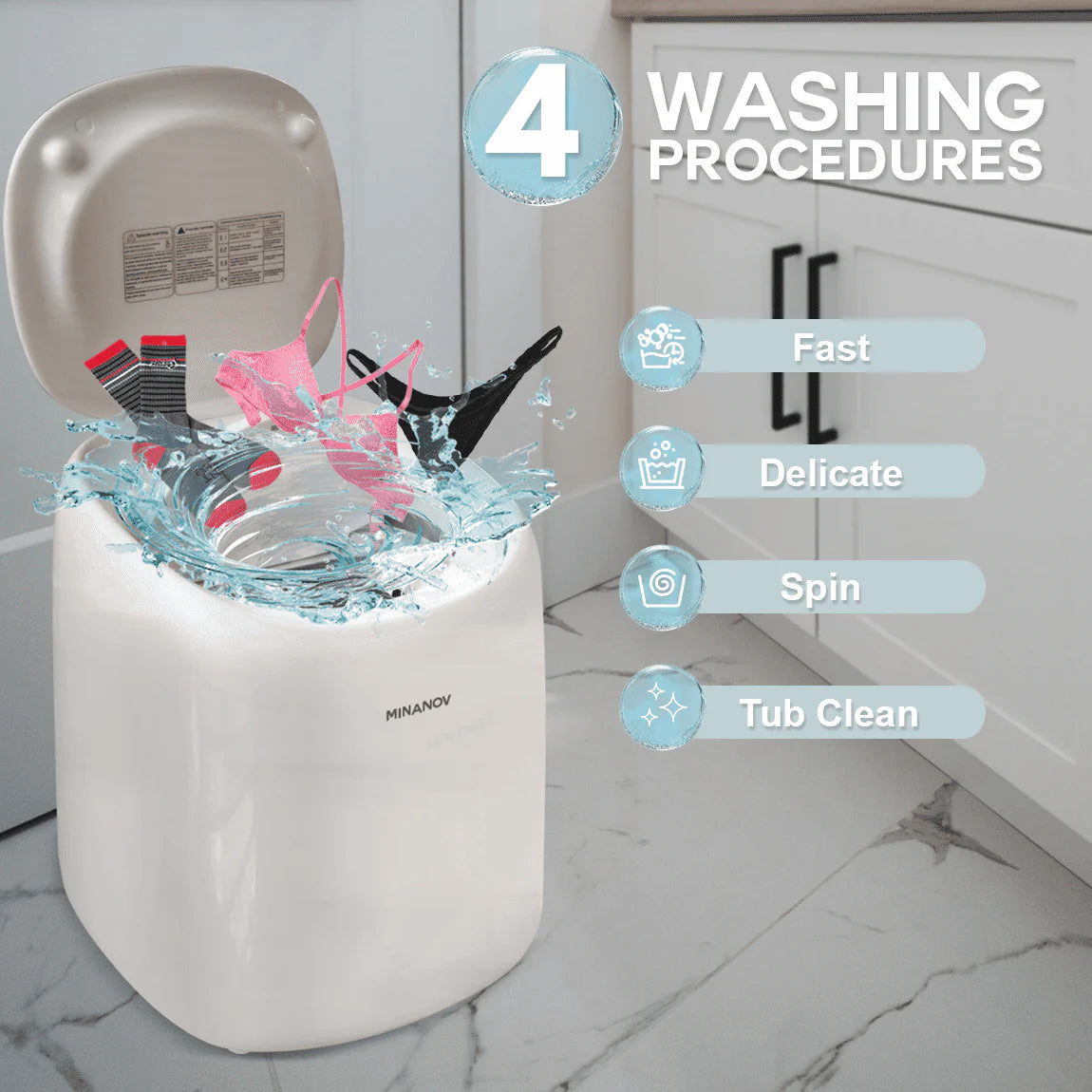 Mini Portable 2 in 1 Washer and Spin Dryer L449